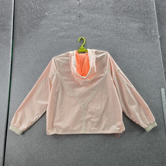 Champion Women Jacket L Pink Logo Embroidery Windbreaker Activewear Zipper - Picture 10 of 10